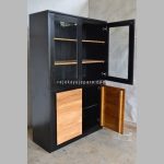 Almari Pajangan Kaca Display Cabinet Minimalis Kayu Jati RKJ-DCB 03 - Image 2