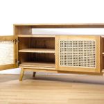 Buffet Meja TV Mebel Retro Kayu Jati Kombinasi Rotan RKJ-BUFTV 08 - Image 4