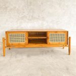 Buffet Meja TV Mebel Vintage Kayu Jati Kombinasi Rotan RKJ-BUFTV 07