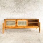 Buffet Meja TV Mebel Vintage Kayu Jati Kombinasi Rotan RKJ-BUFTV 07 - Image 2