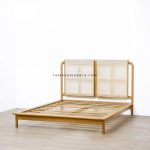Harga Ranjang Minimalis Modern Kayu Jati Kombinasi Rotan RJK-TTDR 04 - Image 2