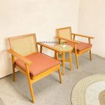 Harga Set Kursi Teras Minimalis Kayu Jati Kombinasi Rotan RKJ-STRS 03 - Image 2