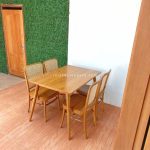 Katalog Furniture Set Meja Kursi Makan Minimalis Kayu Jati Kombinasi Rotan RKJ-SMKM 07