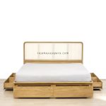 Katalog Furniture Terbaru Dipan Laci Minimalis Modern Kayu Jati Kombinasi Rotan RJK-TTDR 03