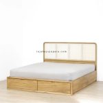 Katalog Furniture Terbaru Dipan Laci Minimalis Modern Kayu Jati Kombinasi Rotan RJK-TTDR 03 - Image 3