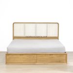 Katalog Furniture Terbaru Dipan Laci Minimalis Modern Kayu Jati Kombinasi Rotan RJK-TTDR 03 - Image 2