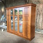 Lemari Pakaian Cermin Pintu 5 Kayu Jati Modern Minimalis RKJ-LMP 05 - Image 4