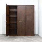 Lemari Pakaian Pintu 3 Model Modern Minimalis Kayu Jati RKJ-LMP 02 - Image 2