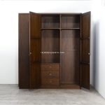 Lemari Pakaian Pintu 3 Model Modern Minimalis Kayu Jati RKJ-LMP 02 - Image 3