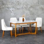 Mebel Jepara Set Meja Kursi Makan Minimalis Kayu Jati RKJ-SMKM 03