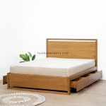 Model Terbaru Tempat Tidur Laci Minimalis Modern Kayu Jati RJK-TTDR 02