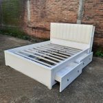 Tempat Tidur Dipan Laci Minimalis Modern Duco Putih RJK-TTDR 06