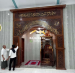 Mihrab Masjid Ukiran Kayu Jati Perhutani RKJ-FUM 04 - Image 2