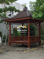 Saung Gazebo Minimalis Kayu Jati RKJ-GZO 14