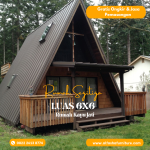 Rumah Segitiga Minimalis Modern Kayu Jati