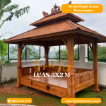 gazebo jepara 3x2 kayu jati pilihan