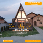 Rumah Segitiga Kayu Jati Minimalis