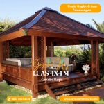 Gazebo Kayu Jati Minimalis