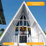 Rumah Segitiga Minimalis Kayu Jati