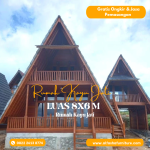 Rumah Segitiga Minimalis Tingkat Kayu Jati Jepara