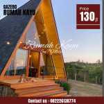 Rumah Segitiga Kayu Jati Minimalis Modern