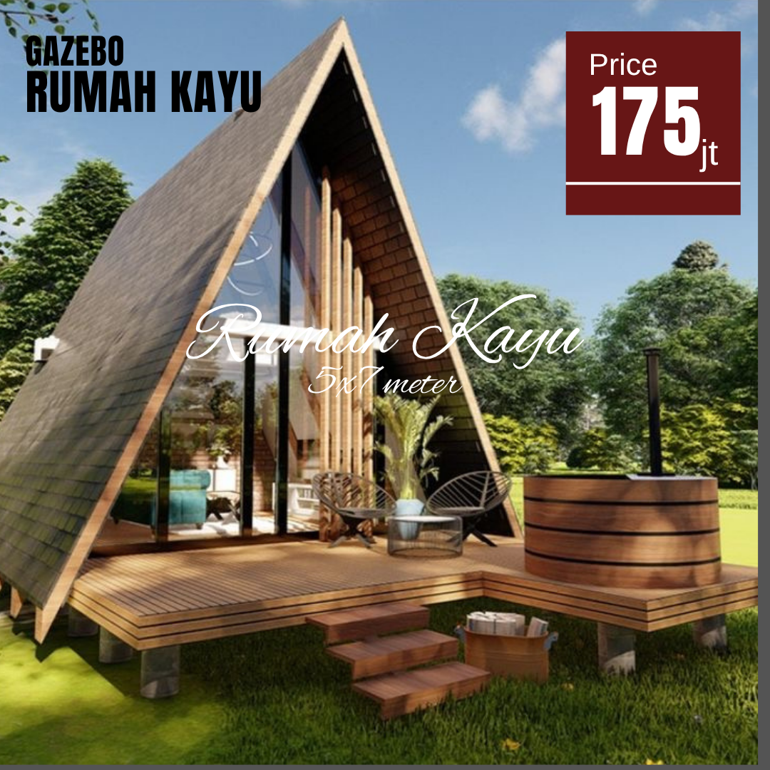 Abu Abu Inspirasi Desain Moderen Furniture Instagram Post Rumah Kayu Segitiga | Rumah Kayu Minimalis | Rumah Kayu Jepara - Image 1