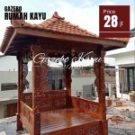 gazebo kayu jati ukir jepara ukuran 2x2 meter