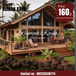 Rumah Kayu Minimalis Modern | Rumah Glamping Kayu