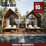Rumah Kayu Minimalis Jepara | Rumah Glamping Kayu