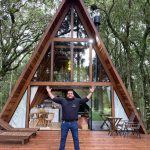 Rumah Segitiga Minimalis Modern Kayu Jati Jepara