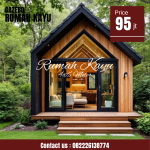 Rumah Glamping Kayu Jati Minimalis Jepara