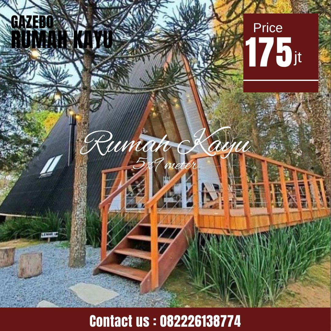 e2564d8c-7384-4788-811f-387417fb0e52 Rumah Glamping Kayu Jati Minimalis | Rumah Cabin Kayu - Image 1