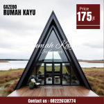 Rumah Glamping Rumah Segitiga Kayu Jati jepara