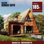 Rumah Glamping Segitiga Kayu Jati Minimalis