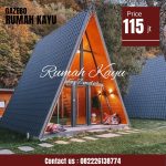 Rumah Glamping Segitiga Kayu Jati Minimalis Jepara