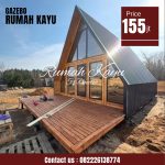 Rumah glamping segitiga minimalis modern