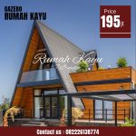 Rumah Segitiga Kayu 7x8 Meter Desain Modern Elegan