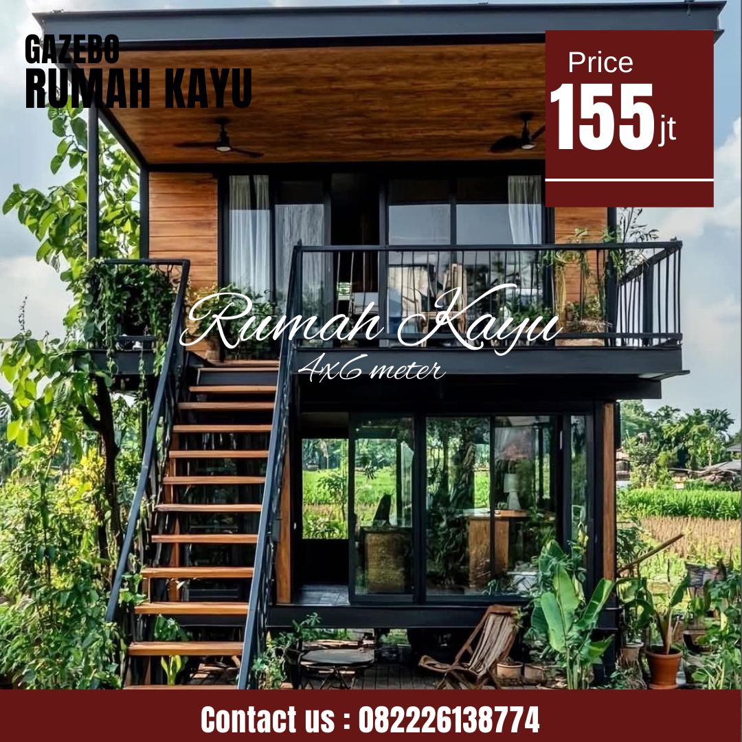 WhatsApp Image 2025-12-06 at 21.29.08 Rumah Glamping Kayu Jati Minimalis Modern Tingkat - Image 1