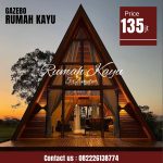 Rumah Segitiga Kayu Jati Minimalis Modern | Rumah Glamping