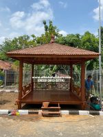 Jual Gazebo Kayu Jati | Gazebo Minimalis Atap Sirap Ulin
