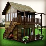 Rumah Kayu Jati Tingkat Minimalis Modern
