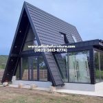 Rumah Segitiga Kayu Jati | Rumah Kayu Minimalis