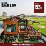 Rumah kayu Panggung Kayu Jati Minimalis 6x6 Meter