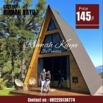 Rumah Segitiga Kayu Jati Minimalis Modern