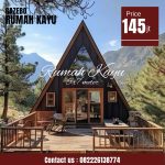 Rumah Kayu Segitiga Minimalis Modern