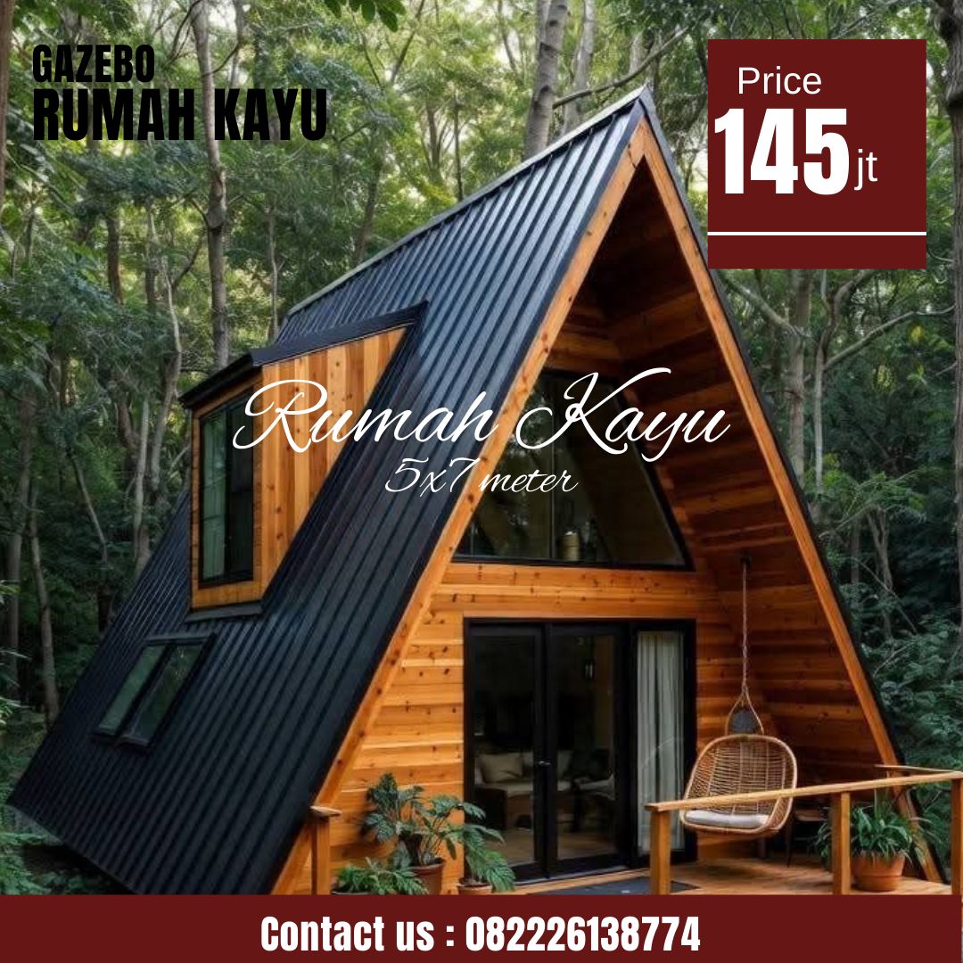 WhatsApp Image 2026-02-09 at 17.32.06 Rumah Kayu Segitiga Minimalis Modern Kayu Jati jepara - Image 1