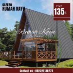 Rumah Segitiga Kayu Jati Minimalis Modern Roftop