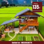 Jual Rumah Kayu Panggung Kayu Jati Minimalis Modern