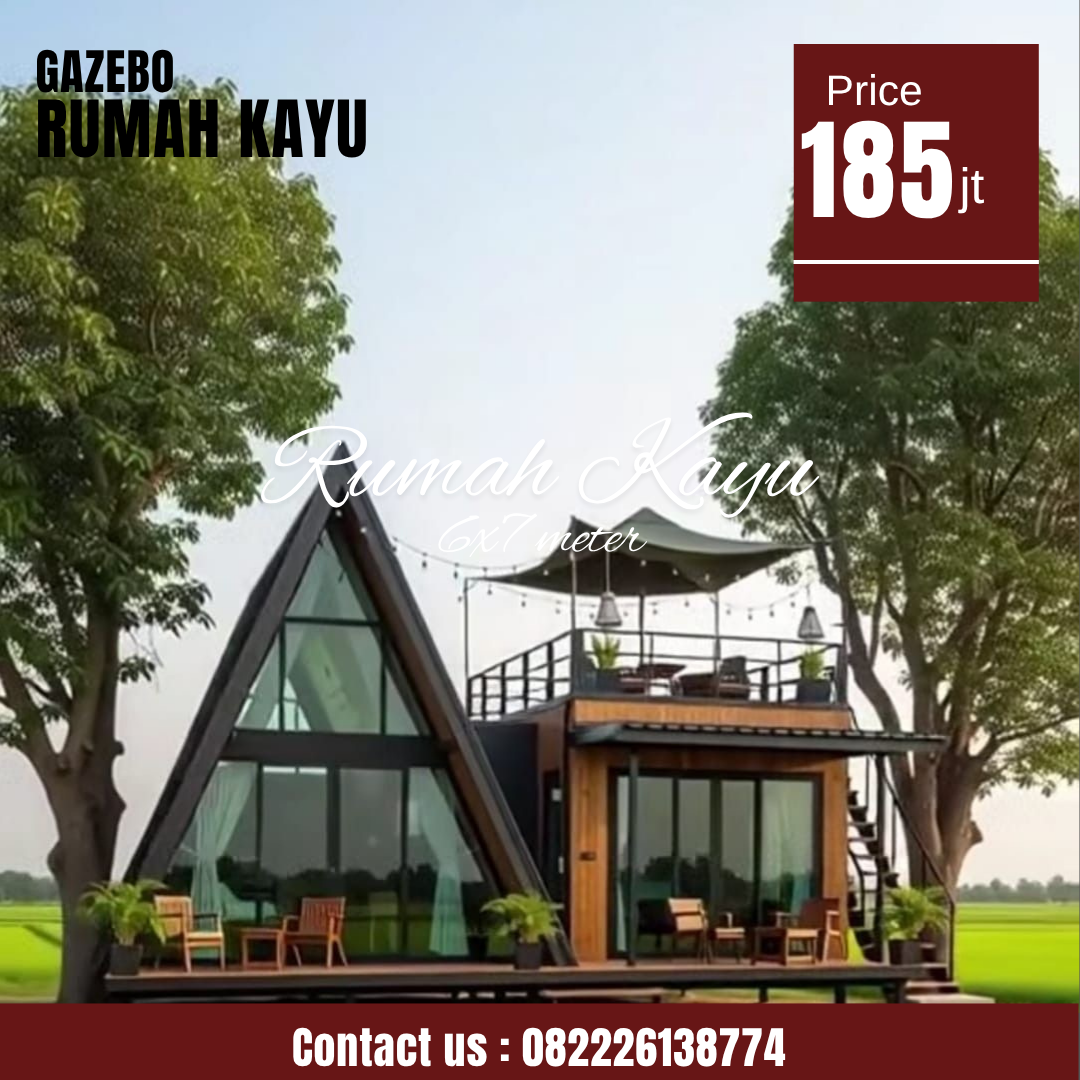 Abu Abu Inspirasi Desain Moderen Furniture Instagram Post Rumah Segitiga Kayu Jati | Rumah Kayu Minimalis Modern - Image 1