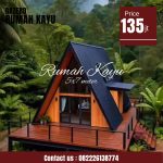 Jual Rumah Segitiga Kayu Jati | Rumah Segitiga Minimalis Modern